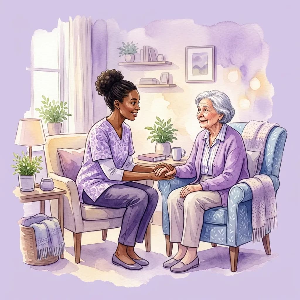 Geriatric PMHNP with elderly patient