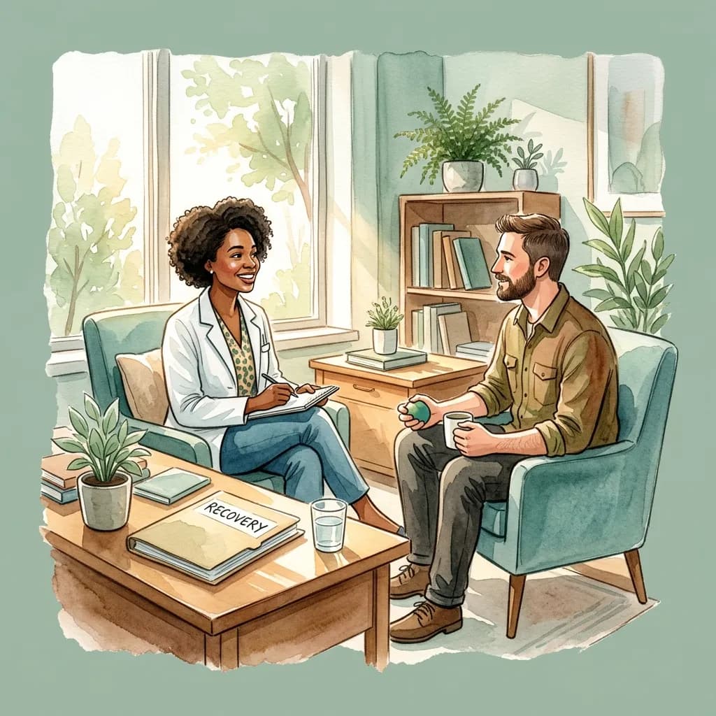 Substance Abuse PMHNP counseling session