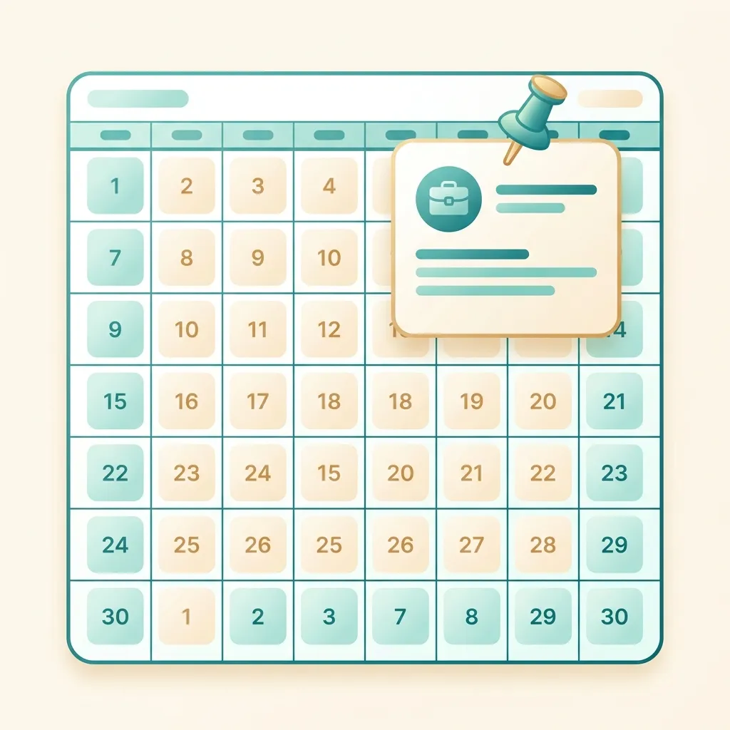 60-day job listing calendar