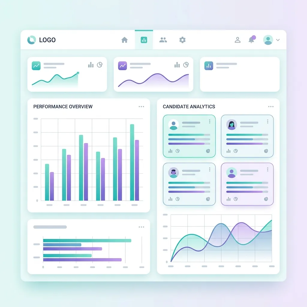 Analytics dashboard with charts